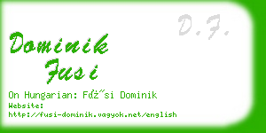 dominik fusi business card